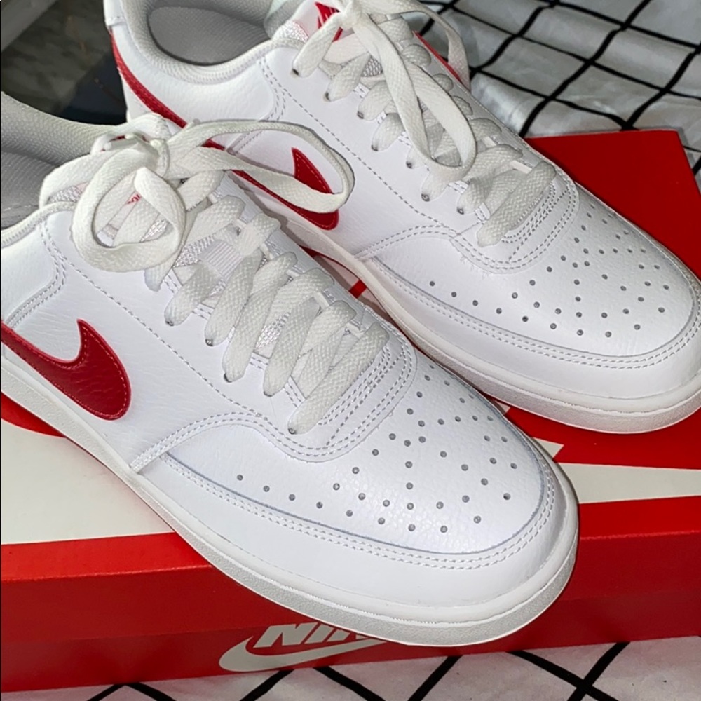 RED NIKE COURT VISION SHOES NEW NEVER WORN